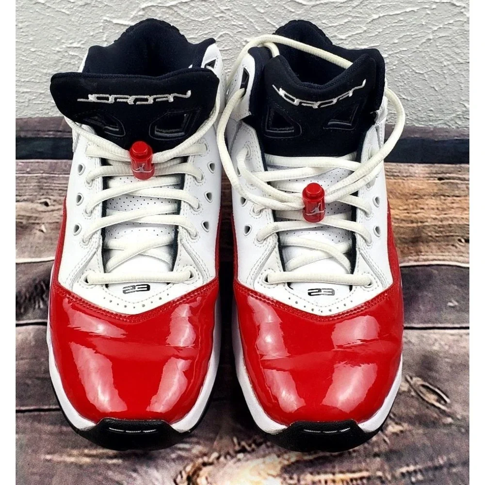 Jordan 7Y White Red Black Athletic Sneakers CK1425-106